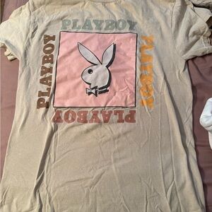 PLAYBOY Beige Graphic Tee